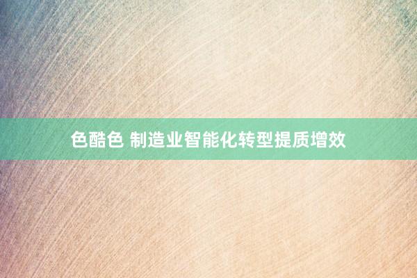 色酷色 制造业智能化转型提质增效