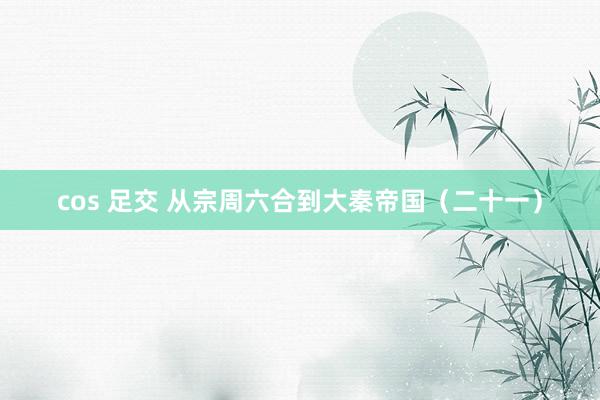 cos 足交 从宗周六合到大秦帝国(二十一)