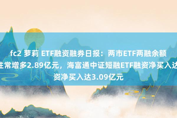 fc2 萝莉 ETF融资融券日报：两市ETF两融余额较前一交往常增多2.89亿元，海富通中证短融ETF融资净买入达3.09亿元