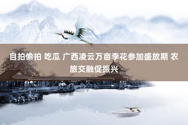 自拍偷拍 吃瓜 广西凌云万亩李花参加盛放期 农旅交融促振兴