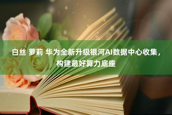 白丝 萝莉 华为全新升级银河AI数据中心收集，构建最好算力底座