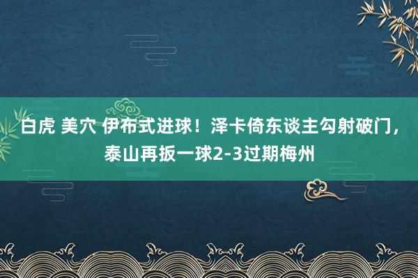 白虎 美穴 伊布式进球！泽卡倚东谈主勾射破门，泰山再扳一球2-3过期梅州