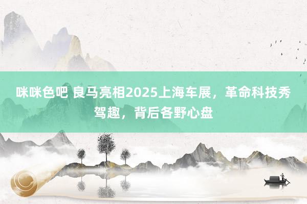 咪咪色吧 良马亮相2025上海车展，革命科技秀驾趣，背后各野心盘