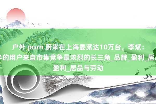 户外 porn 蔚来在上海委派达10万台，李斌：蔚来一半的用户来自市集竞争最浓烈的长三角_品牌_盈利_居品与劳动