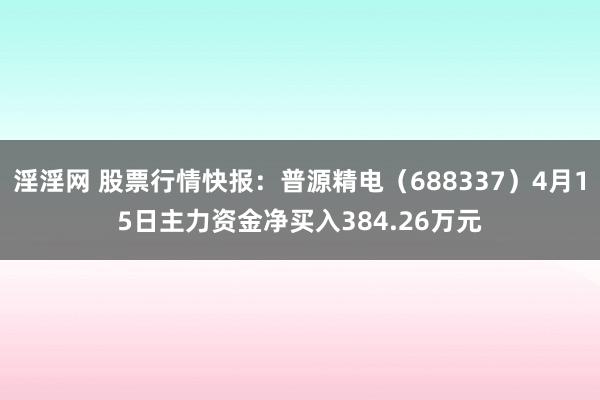 淫淫网 股票行情快报：普源精电（688337）4月15日主力资金净买入384.26万元