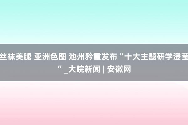 丝袜美腿 亚洲色图 池州矜重发布“十大主题研学澄莹”_大皖新闻 | 安徽网