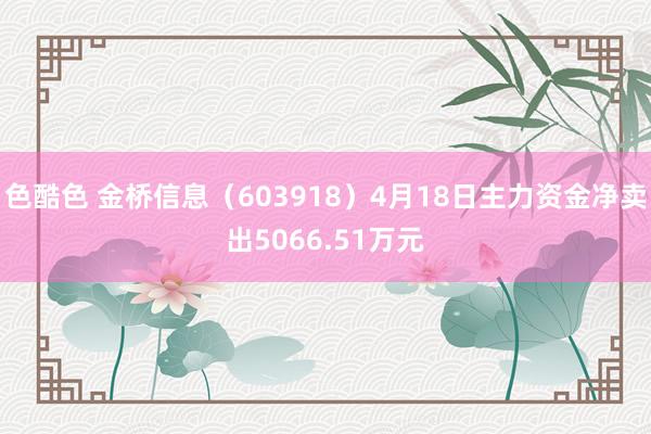 色酷色 金桥信息（603918）4月18日主力资金净卖出5066.51万元